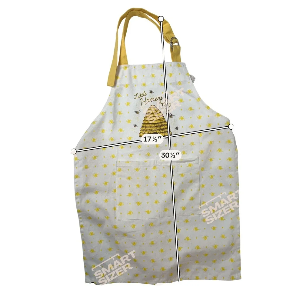 Sur La Table Kids Honey Bee Kitchen Apron White Yellow Cotton‎ Ages 3-10 NWT